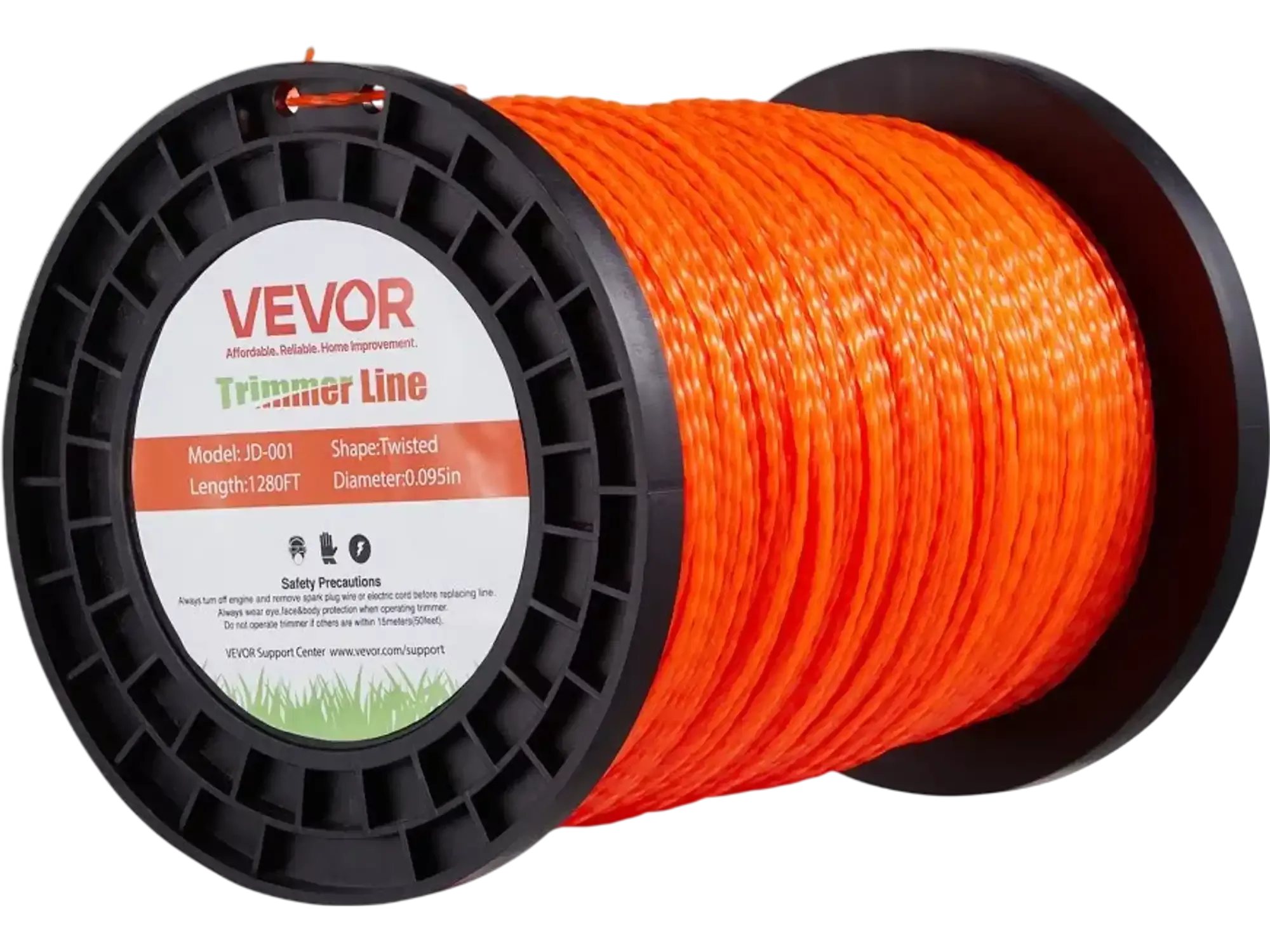 vevor-string-trimmer-line-0-095-x-1280-orange-heavy-duty-twisted-nylon-new Vevor String Trimmer Line 0.095" x 1280' Orange Heavy Duty Twisted Nylon New